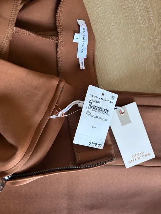 Good American Rust Brown High-Rise Tailored pants - Picture 5 of 14